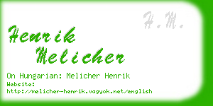 henrik melicher business card